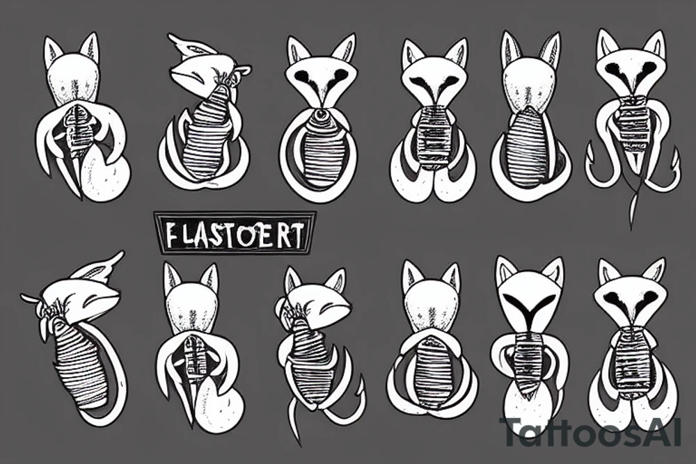 fox lobster tattoo idea