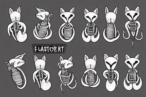 fox lobster tattoo idea