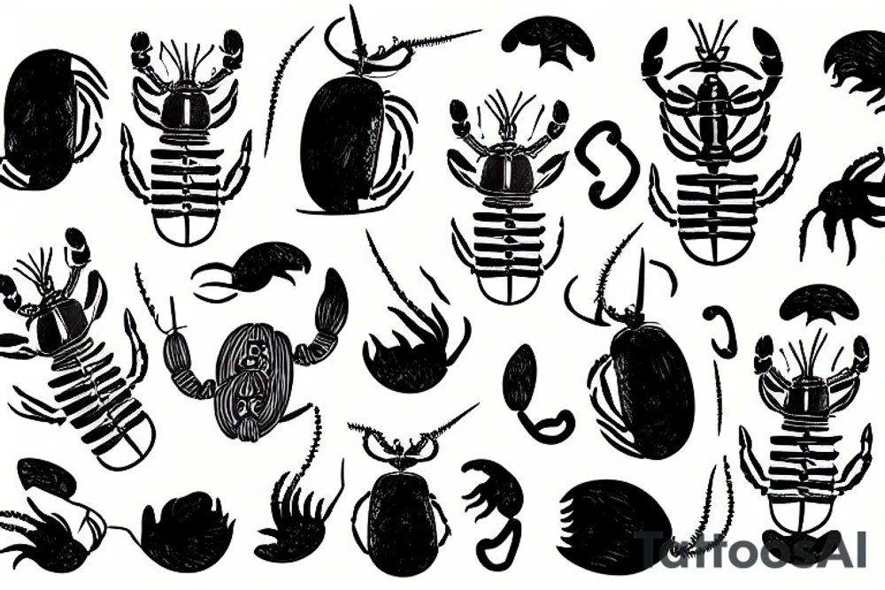 fox lobster tattoo idea