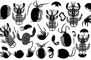 fox lobster tattoo idea