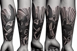 fox lobster tattoo idea