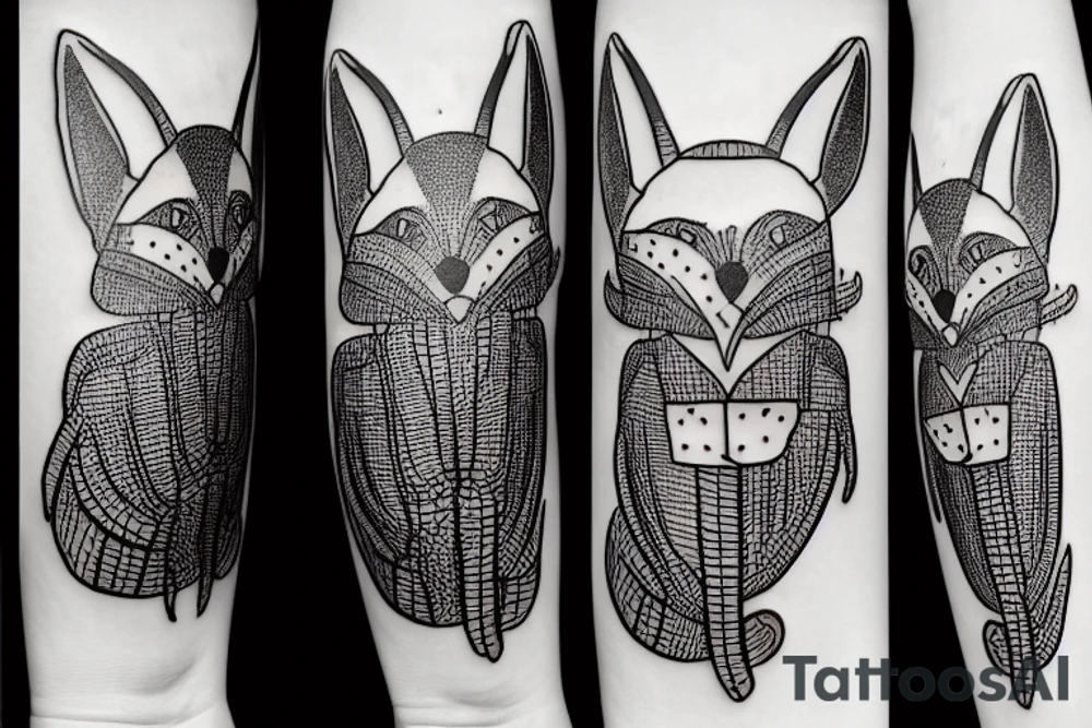 fox lobster tattoo idea