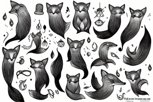 fox dolphin tattoo idea