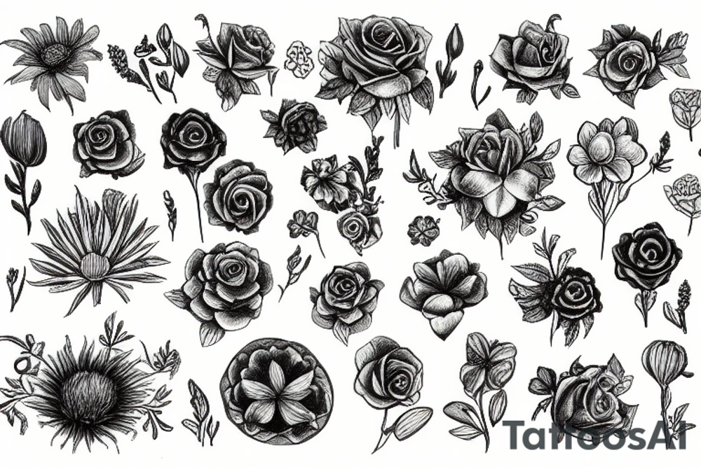 gayest flowers in world tattoo idea