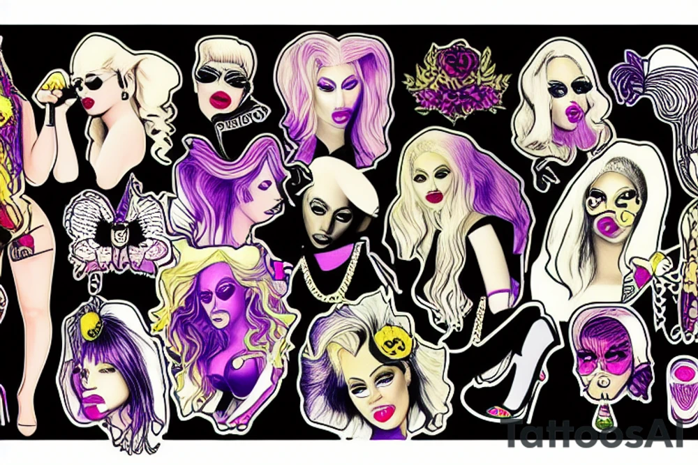 gaga Beyonce telephone tattoo idea