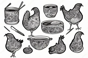 soup chicken tattoo idea