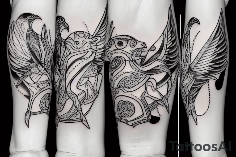 seagull bunny tattoo idea