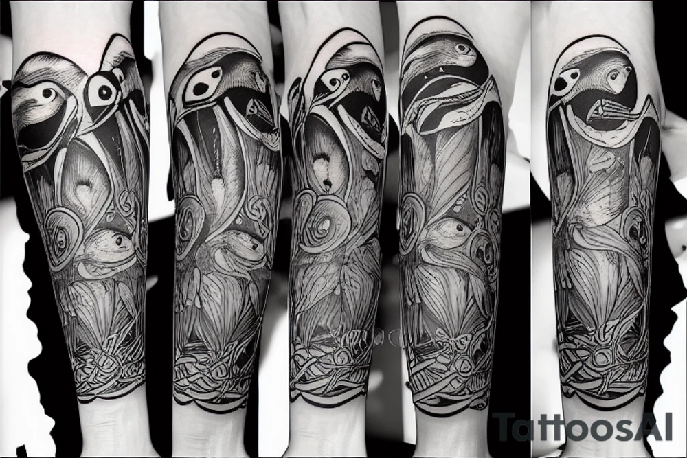 seagull bunny tattoo idea