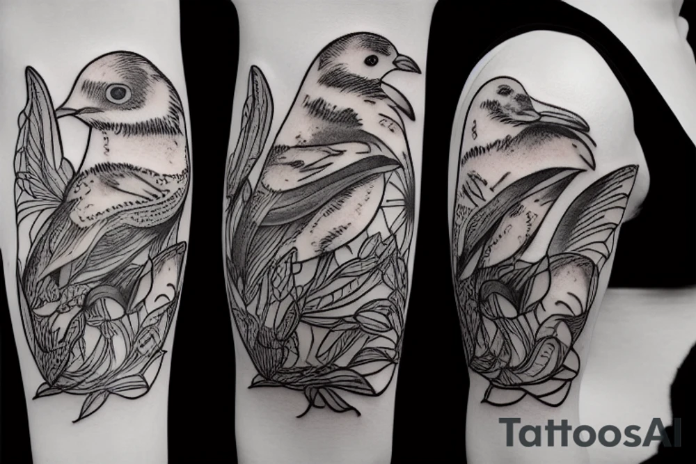 seagull bunny tattoo idea