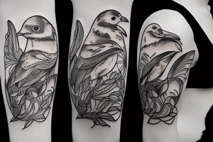 seagull bunny tattoo idea
