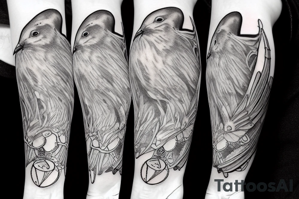seagull bunny tattoo idea