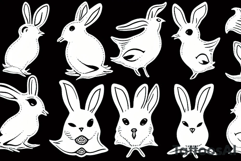 seagull bunny tattoo idea