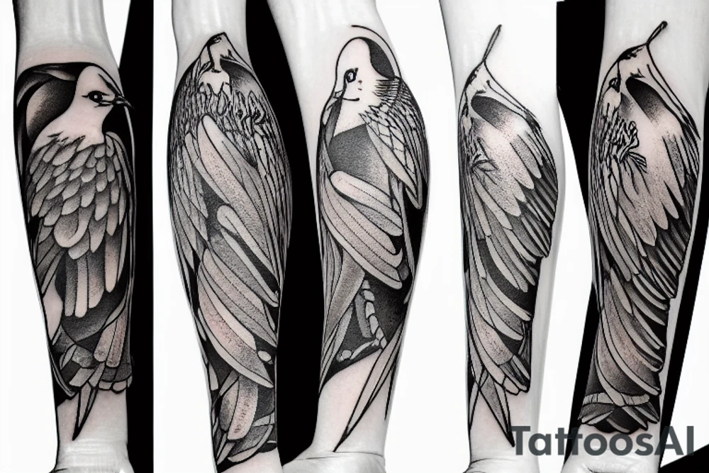 seagull bunny tattoo idea