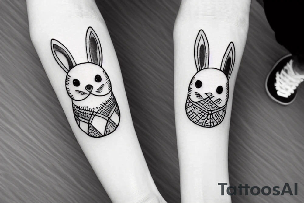 seagull bunny tattoo idea