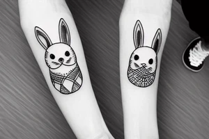 seagull bunny tattoo idea