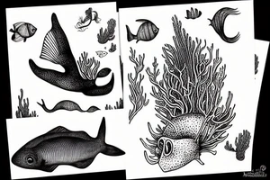 underwater bachelorette tattoo idea