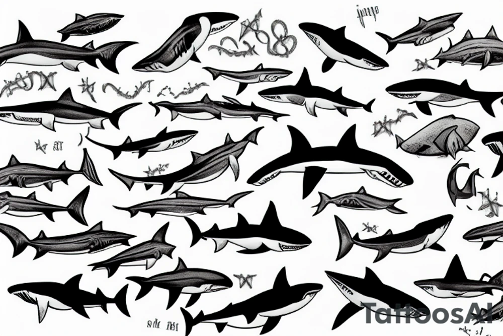 shark bachelorette tattoo idea