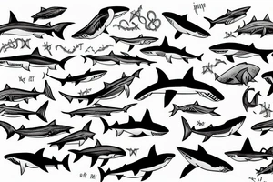 shark bachelorette tattoo idea