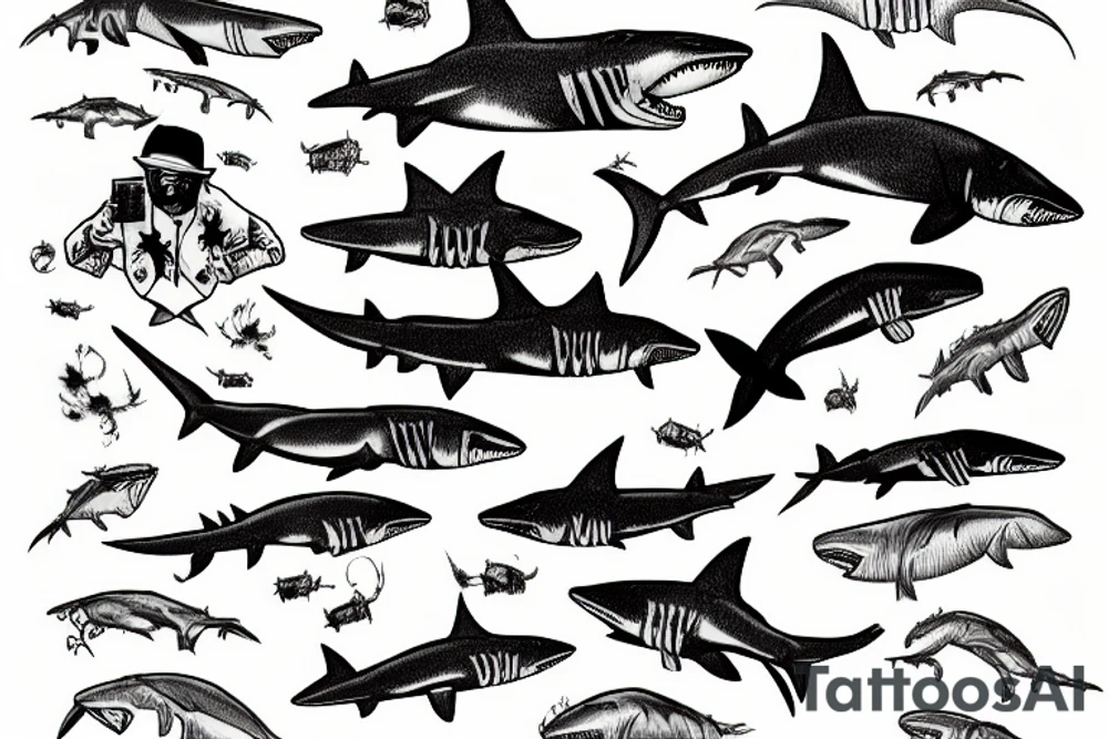 apex predator shark Lindsey Graham tattoo idea