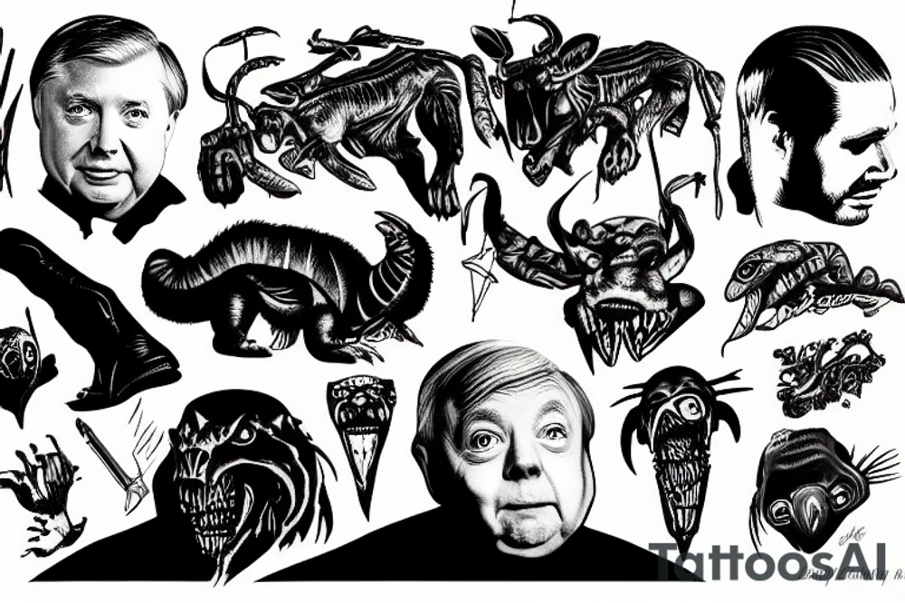 Lindsey Graham predator tattoo idea