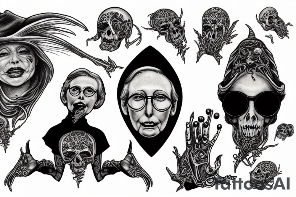 melting witch Mitch McConnell tattoo idea