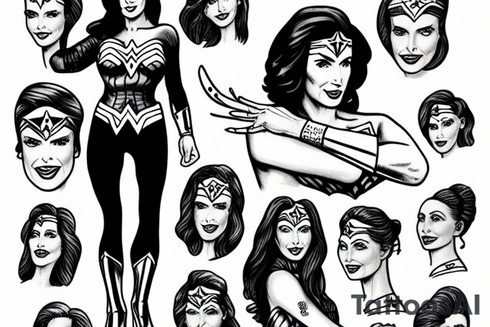 Wonder Woman Nancy Pelosi in her invisible plane tattoo idea