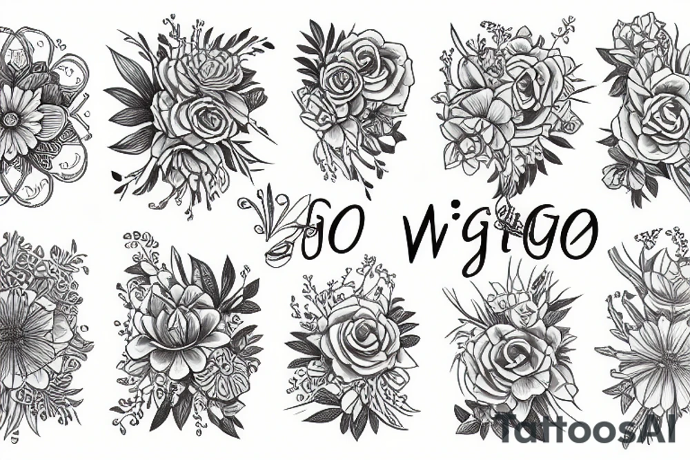 Virgo flower tattoo idea