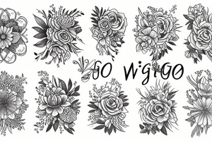 Virgo flower tattoo idea