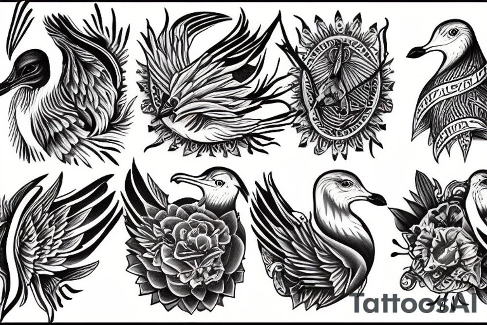seagull coyote tattoo idea