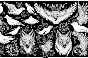 seagull coyote tattoo idea