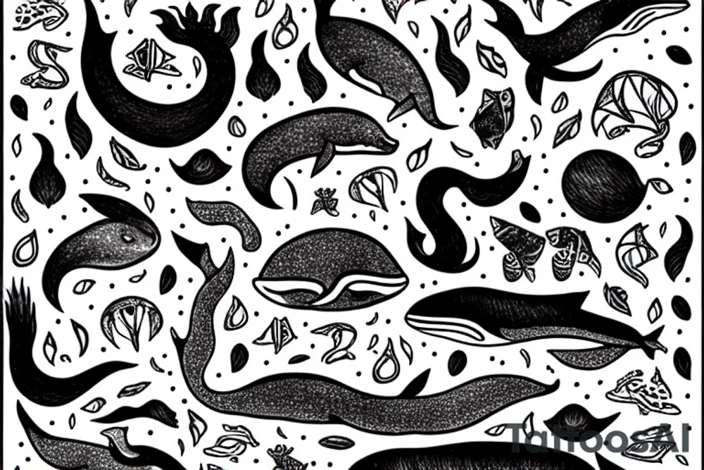 foxy whale tattoo idea