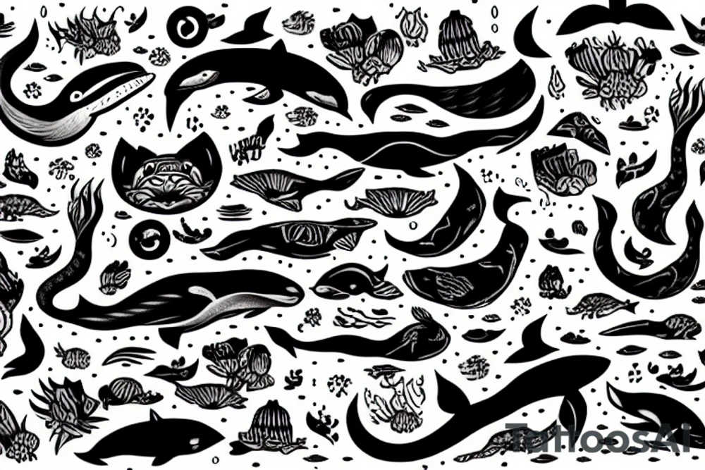 foxy whale tattoo idea