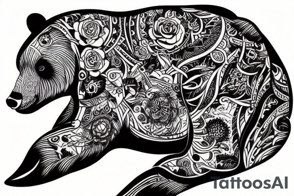 bear dolphin tattoo idea