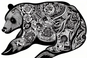 bear dolphin tattoo idea