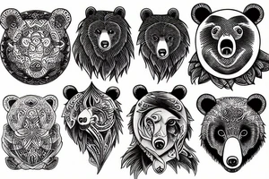 bear dolphin tattoo idea
