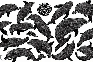 dolphin bear tattoo idea