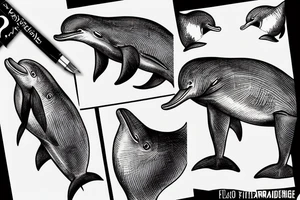 dolphin bear tattoo idea