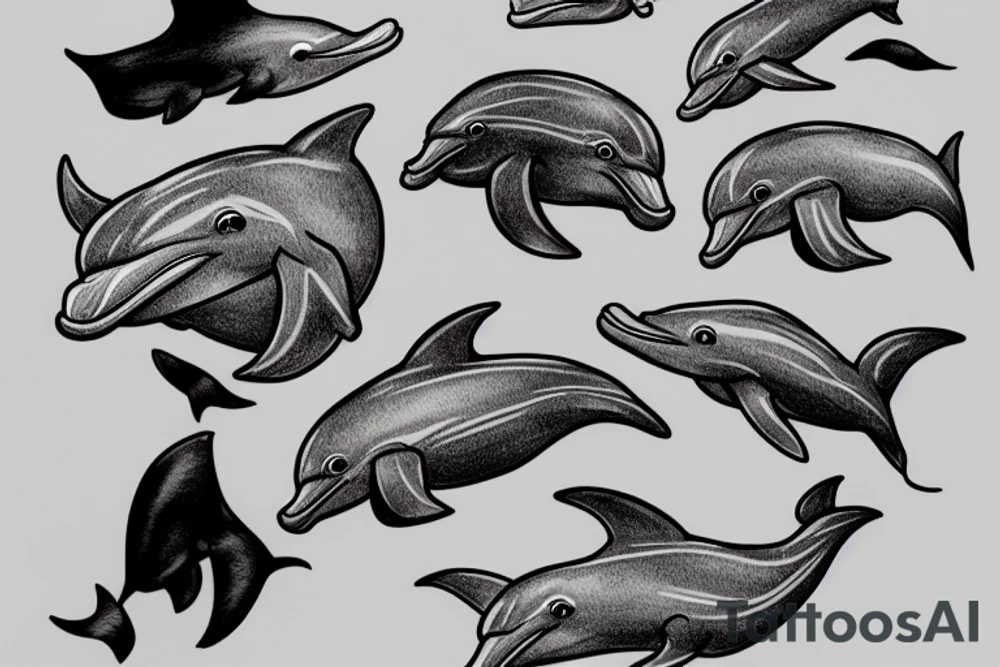 dolphin bear tattoo idea