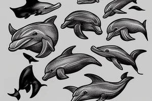 dolphin bear tattoo idea