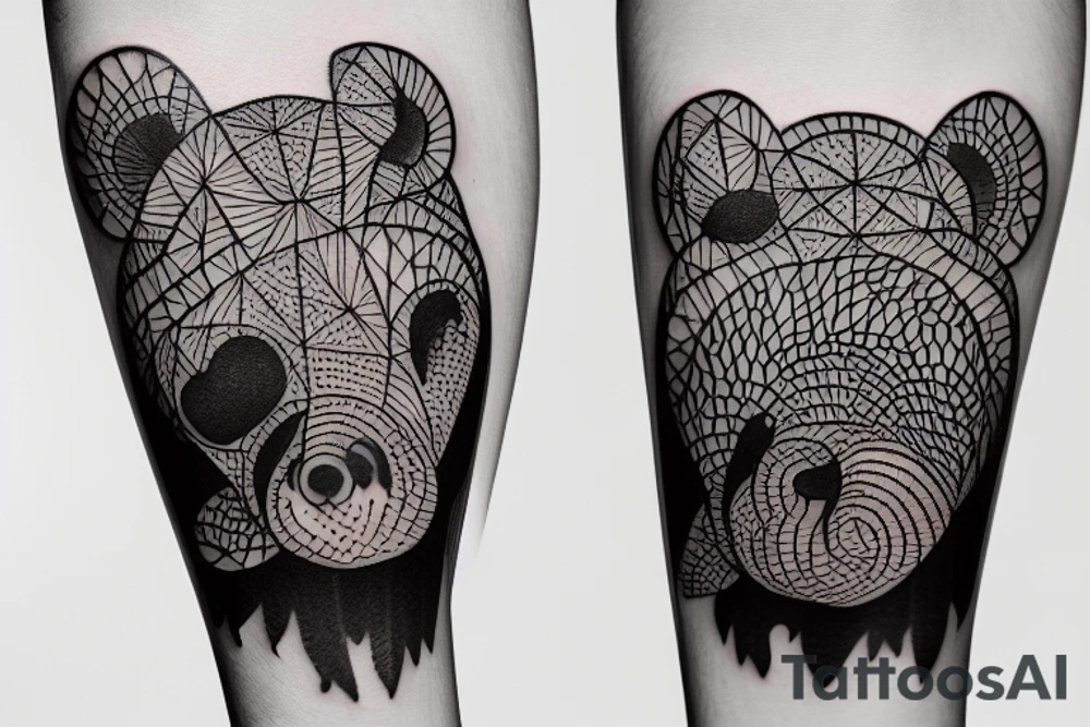 dolphin bear tattoo idea