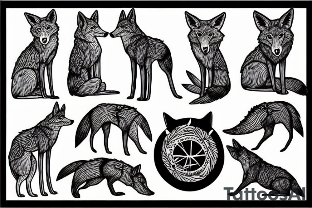 coyote whale tattoo idea