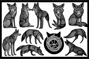 coyote whale tattoo idea