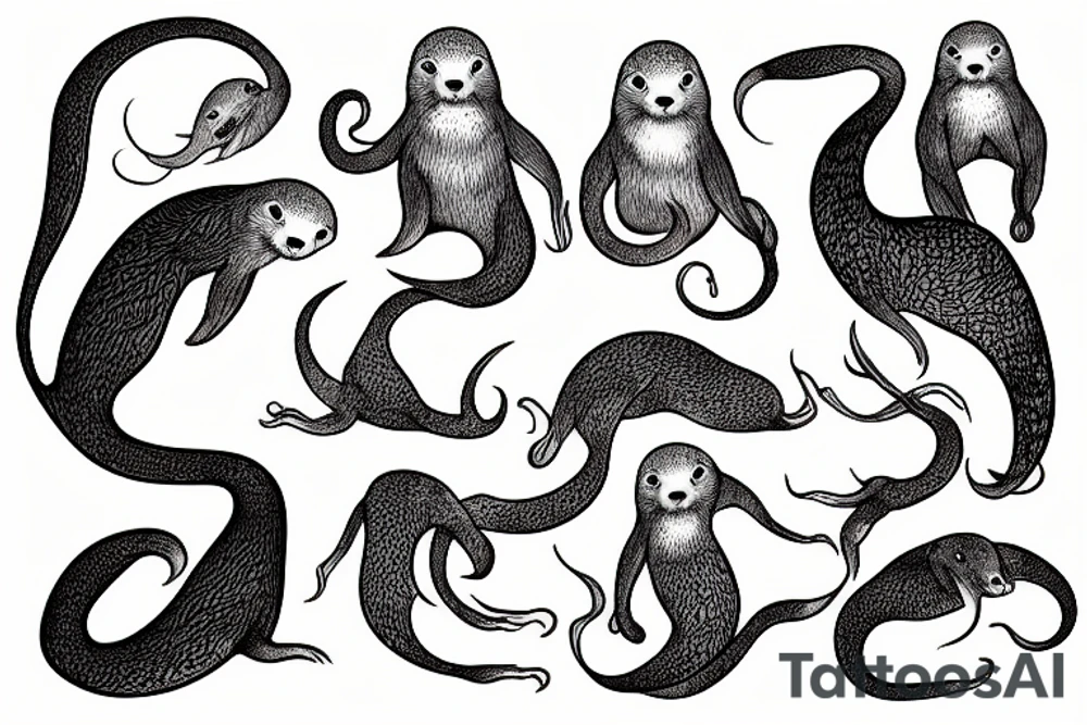 otter squid tattoo idea