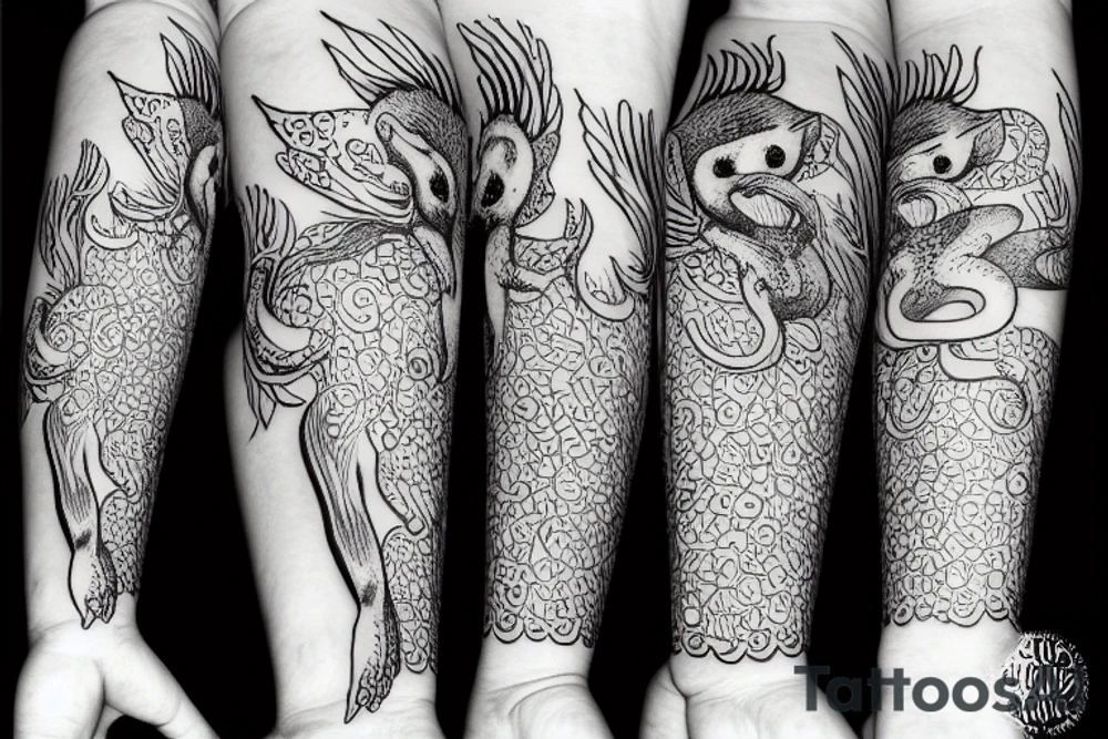 otter squid tattoo idea