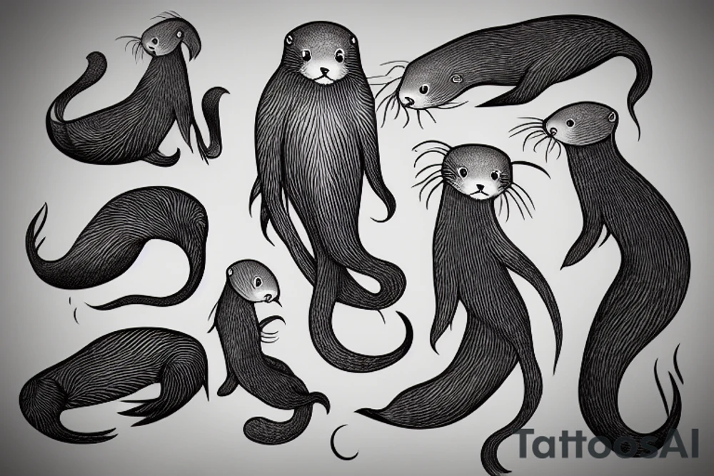 otter squid tattoo idea