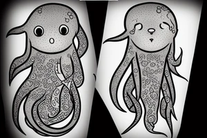 squid otter tattoo idea