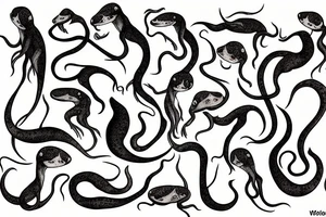 squid otter tattoo idea