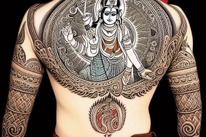 Lord Krishna explaining to Arjun tattoo idea