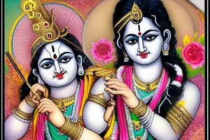 Lord Krishna explaining to Arjun tattoo idea