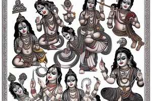 Lord Krishna explains to Arjun tattoo idea